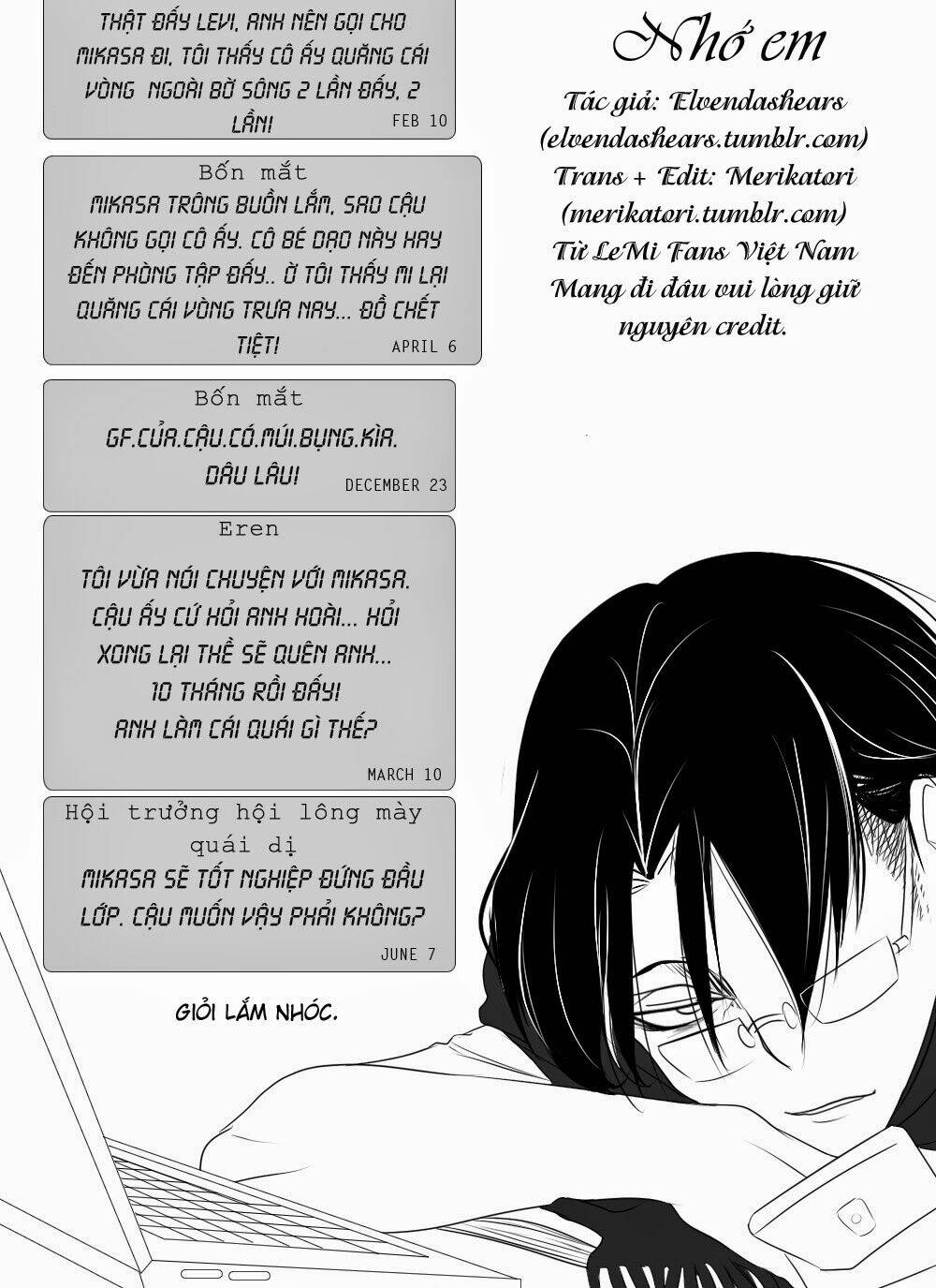 tấn công người khổng lồ - doujinshi lemi chapter 9 9