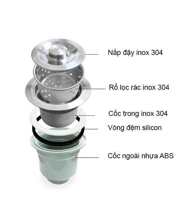 Combo chậu rửa bát nano Valenza sus304 8245 hố lệch,vòi rửa bát nano Valenza sus304 nóng lạnh, xả,rổ