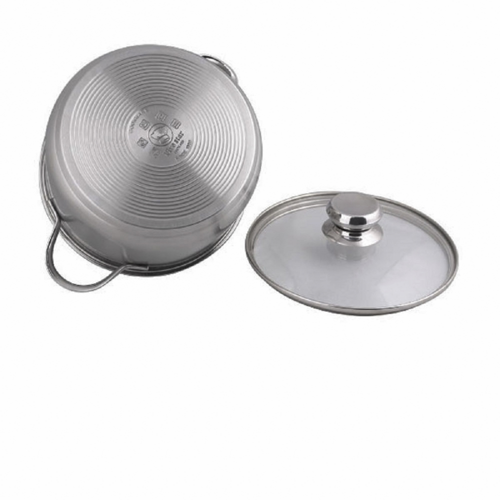 Bộ Nồi Inox 3 Đáy  ABG Cao Cấp, Xoong Nồi, Bộ Nồi Inox Bếp Từ, Dùng Để Nấu, Luộc, Ninh, Hầm, Xào Kiểu Dáng Đẹp Mắt, Sử Dụng Cho Nhiều Loại Bếp Trong Gia Đình - Hàng Chính Hãng