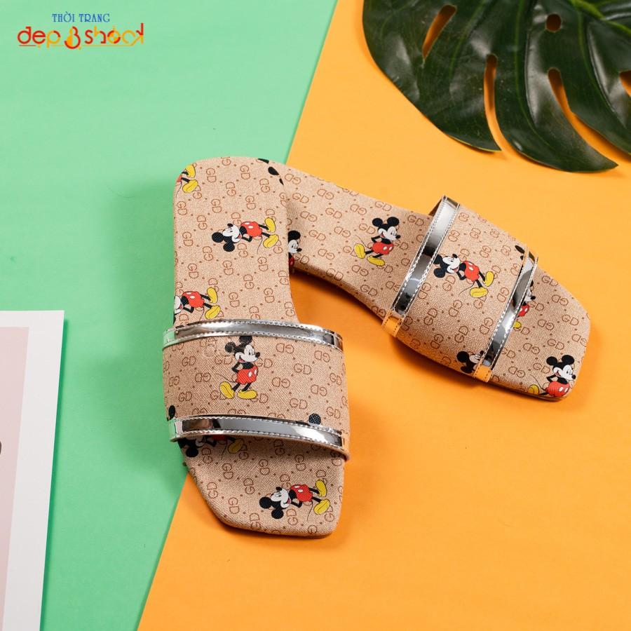 Dép nữ thời trang quai ngang hình Micky HOT TREND Dep&shock