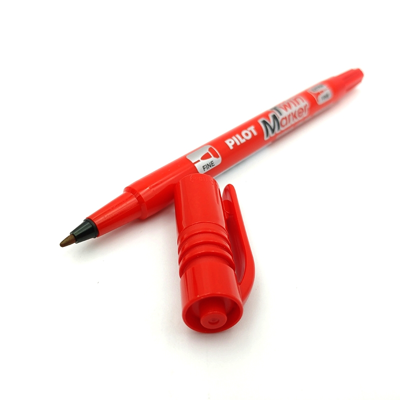 Bút Pilot Lông Dầu Twin Marker Ngòi 0.8 - 2mm- Mực Đỏ - SCA-TM-R