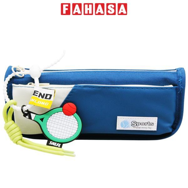 Bóp Viết Vải Sport Kèm Móc Khóa - Shunde 9107 - Màu Xanh Dương