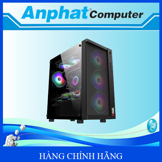 Vỏ máy tính CASE MAGIC GM-02 (Lưới trước+Sẵn 4 FAN) - Hàng Chính Hãng