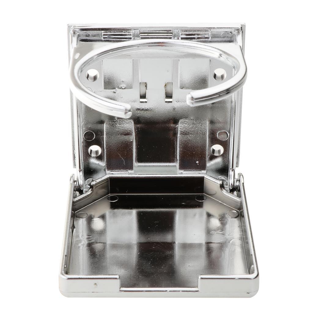 Adjustable Foldable Water Drink Cup Bottle Can Beverage Mugs Holder Silver
