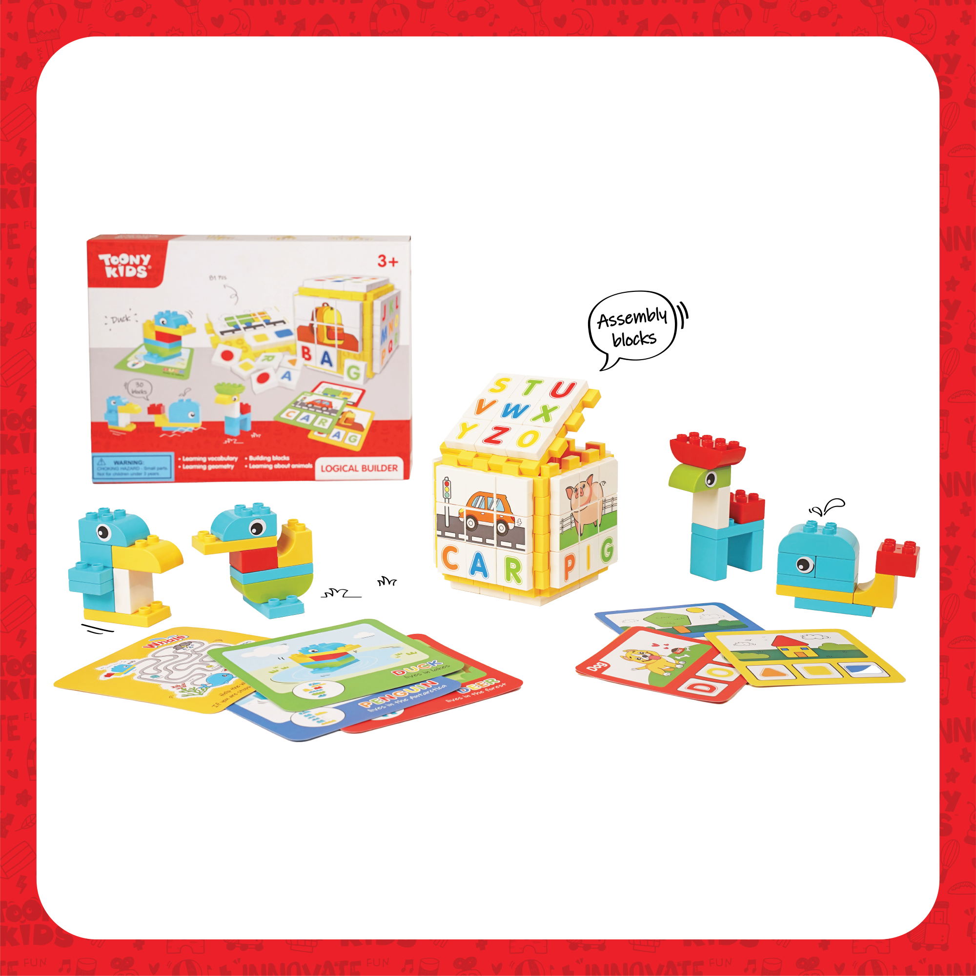 Đồ Chơi Bộ Lắp Ráp Chữ Số Logic TOONYKIDS - Đồ Chơi Thông Minh Cho Bé - Logical Builder TN00122