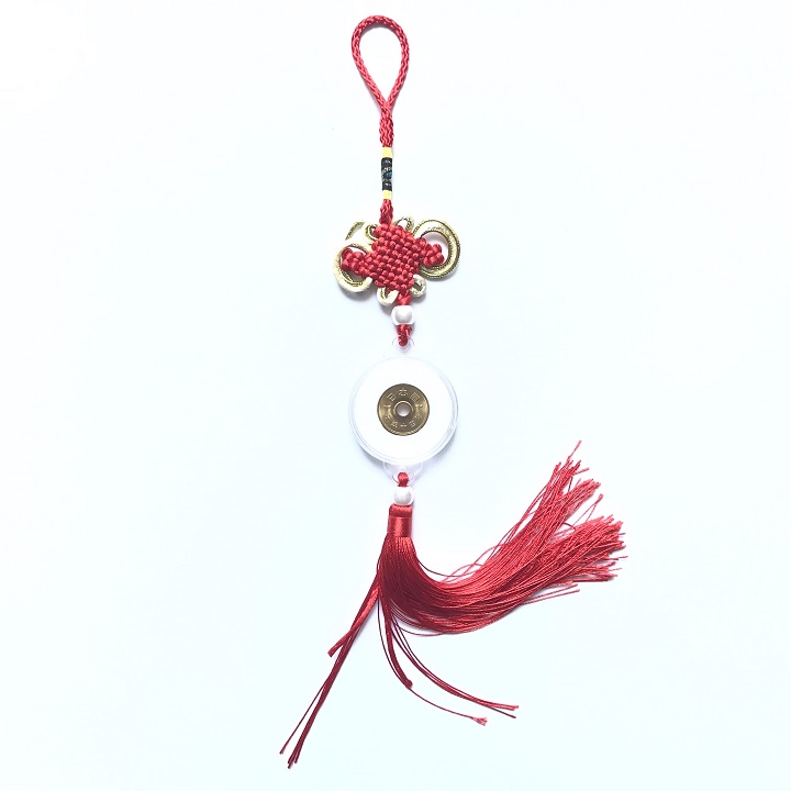 Dây treo như ý đồng xu 5 Yên Nhật, được bện bằng dây đỏ, có kết bình an, đem lại may mắn, thu hút tài lộc  - TMT Collection - SP001142