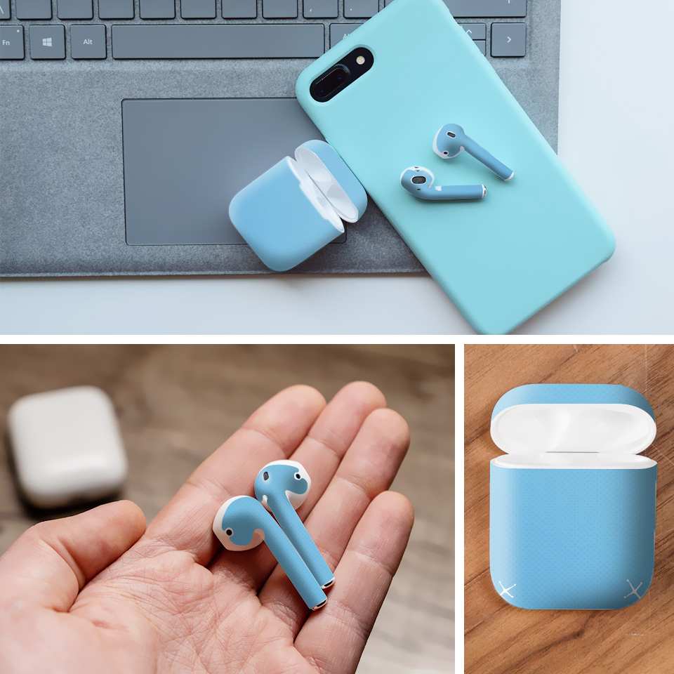 Miếng dán skin chống bẩn cho tai nghe AirPods in hình thiết kế - atk298 (bản không dây 1 và 2)