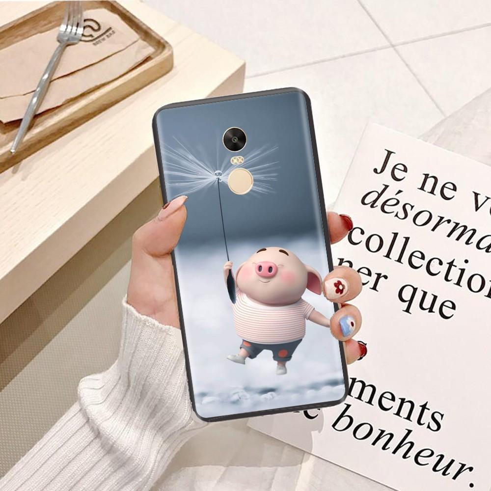 Ốp lưng dành cho điện thoại Xiaomi Redmi 5 Plus Viền dẻo TPU hình Heo Con Dễ Thương