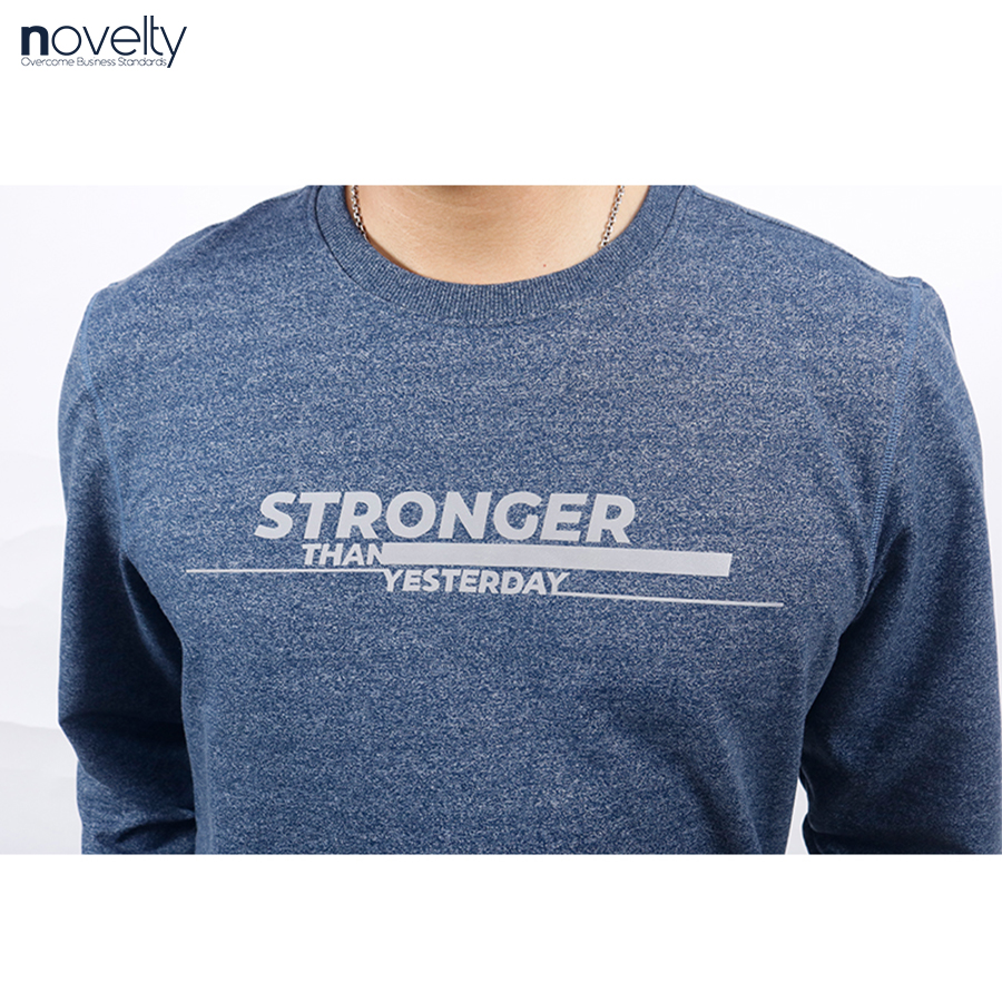 Bộ nỷ chui đầu họa tiết phản quang Novelty Regular fit xanh xám đậm NBNMMDMT3R230635B