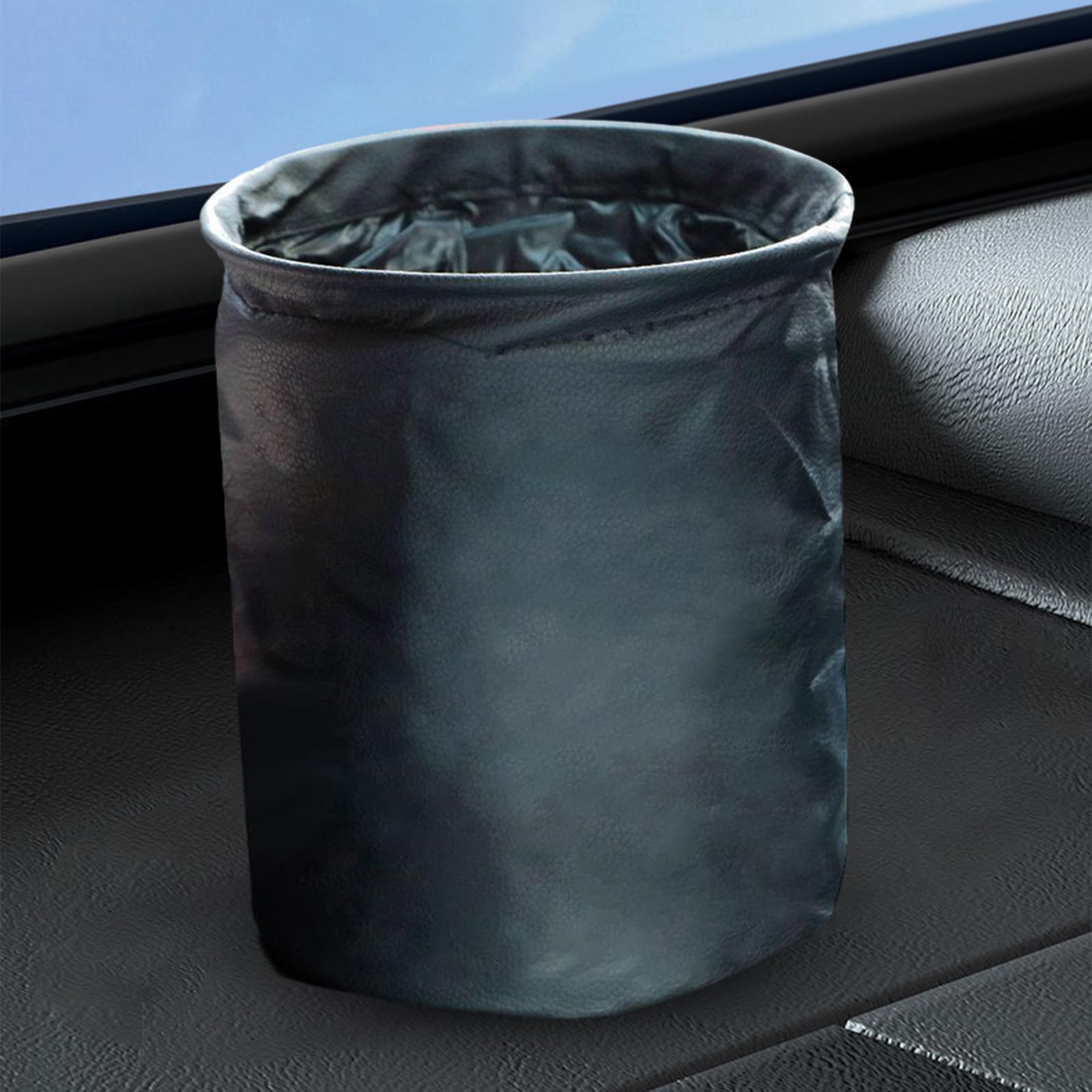 Folding Car Trash Can Scratch Resistant Auto Accessories Hanging Garbage Bin