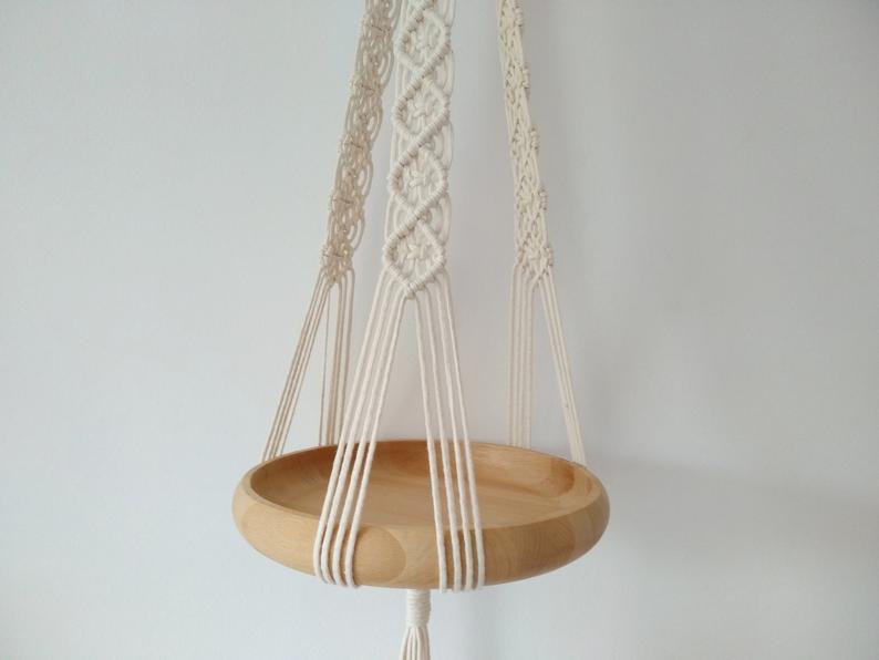 Dây treo trang trí macrame treo bàn tròn