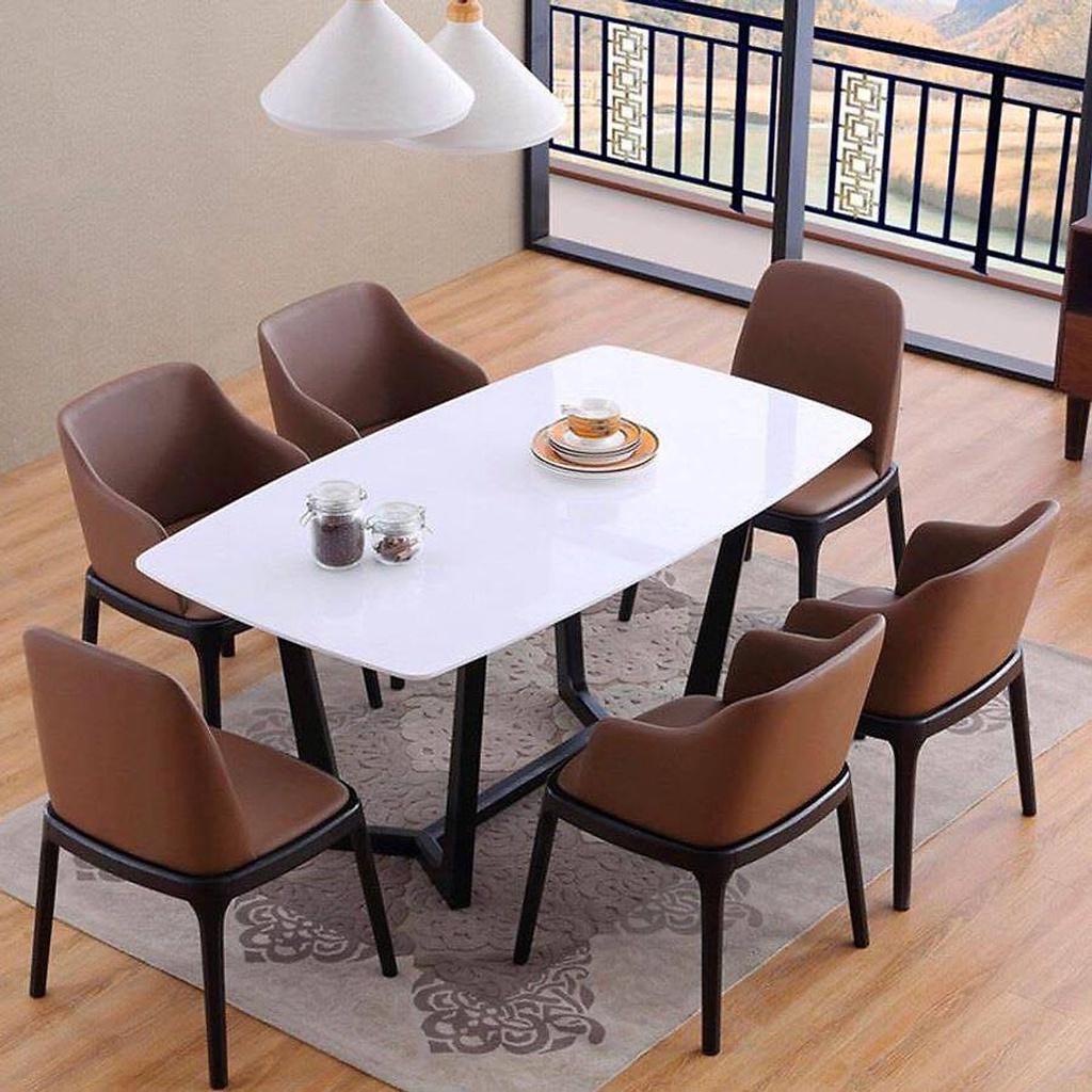 bộ bàn ăn đá nhập khẩu concorde 4 ghế có tay free ship nt HCM và tỉnh dưới 25km