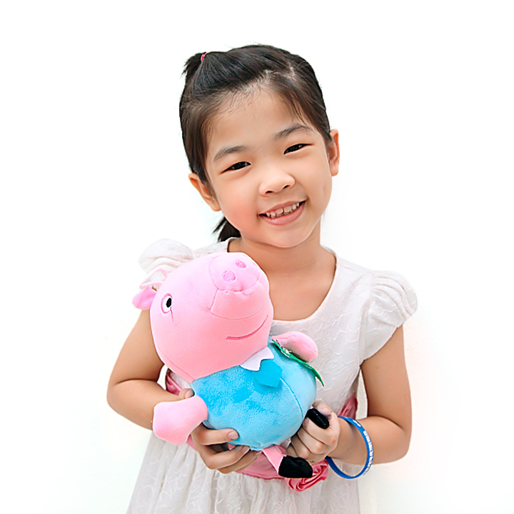 Gấu bông heo Peppa 25cm gấu bông sóc nhí xinh xắn Tặng khẩu trang thời trang vải Su màu ngẫu nhiên