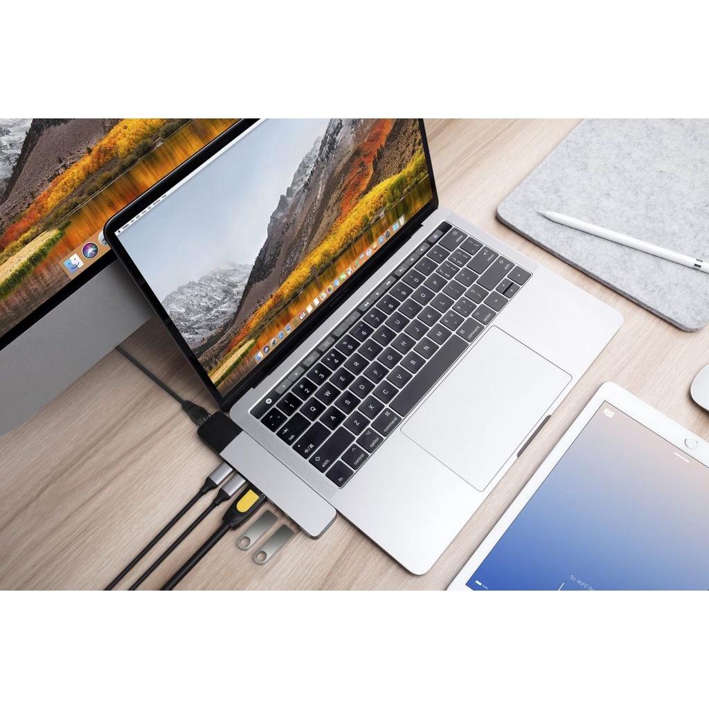 [HÀNG CHÍNH HÃNG] Cổng chuyển đổi dành cho USB-C MacBook 6-in-2 Hub HyperDrive NET Cổng HDMI hỗ trợ màn hình 4K