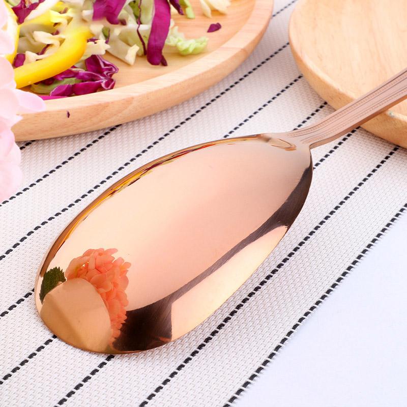 Đồng Hồ Nam Dây Thép Không Gỉ Vàng Salad Muỗng Nĩa Bộ Dao Kéo Lớn Trộn Thực Phẩm Máy Chủ Mì Ý Đồ Dùng Dinnerwar Bếp Bộ Đồ Ăn Bộ