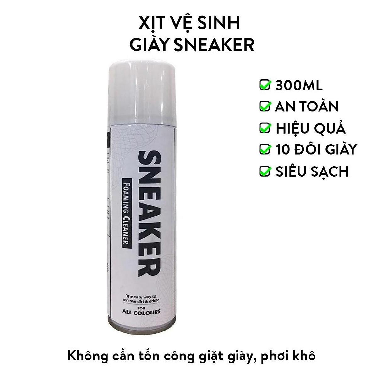 Chai xịt bọt làm sạch giày Sneaker Hando 300ml - Bình xịt bọt làm sạch chuyên cho giày Sneaker, Tẩy trắng giày Thể Thao