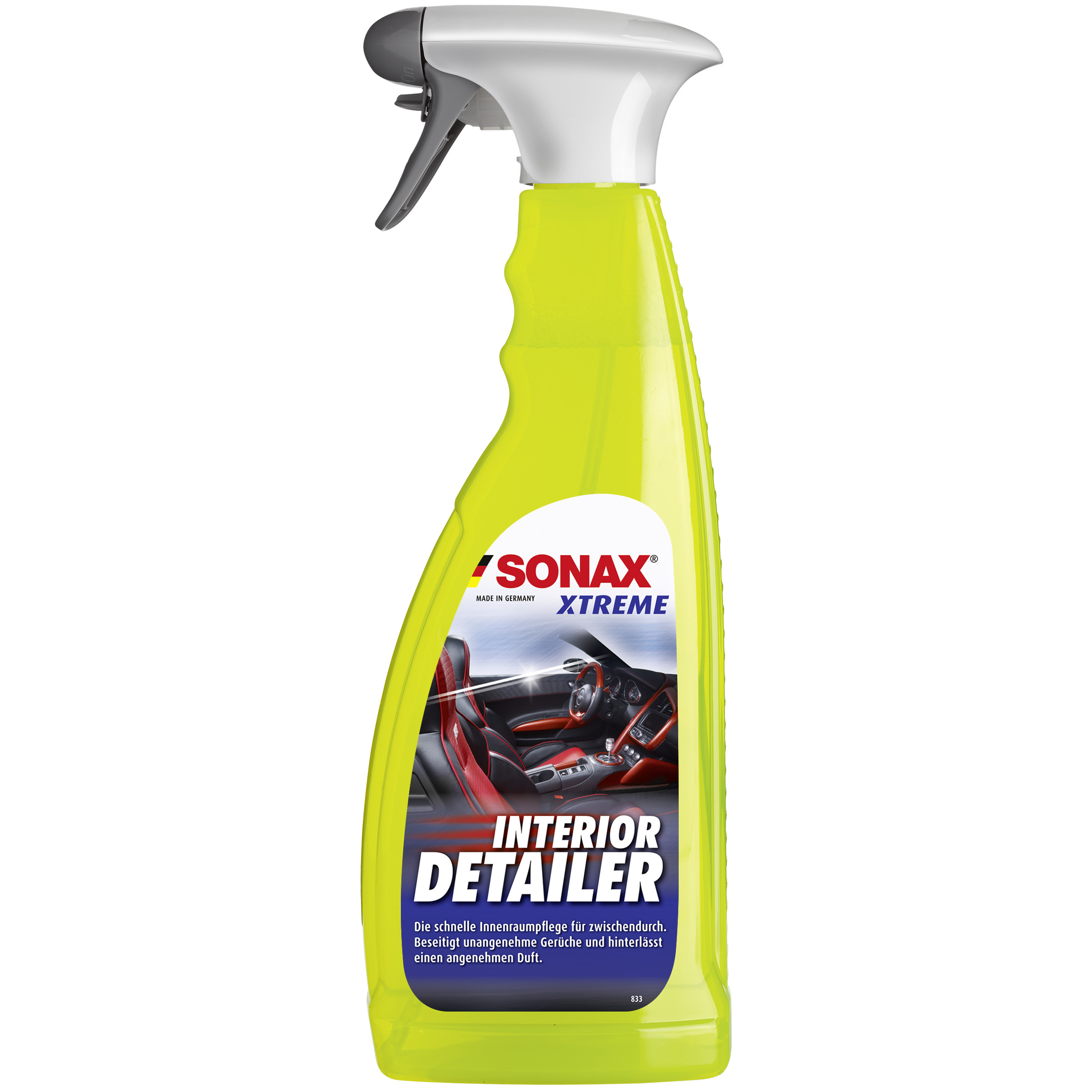 CHAI XỊT CHĂM SÓC NHỰA, DA, NỈ - NỘI THẤT ĐA NĂNG CÓ MÙI THƠM DỂ CHỊU SONAX XTREME INTERIOR DETAILER 220400 750ML