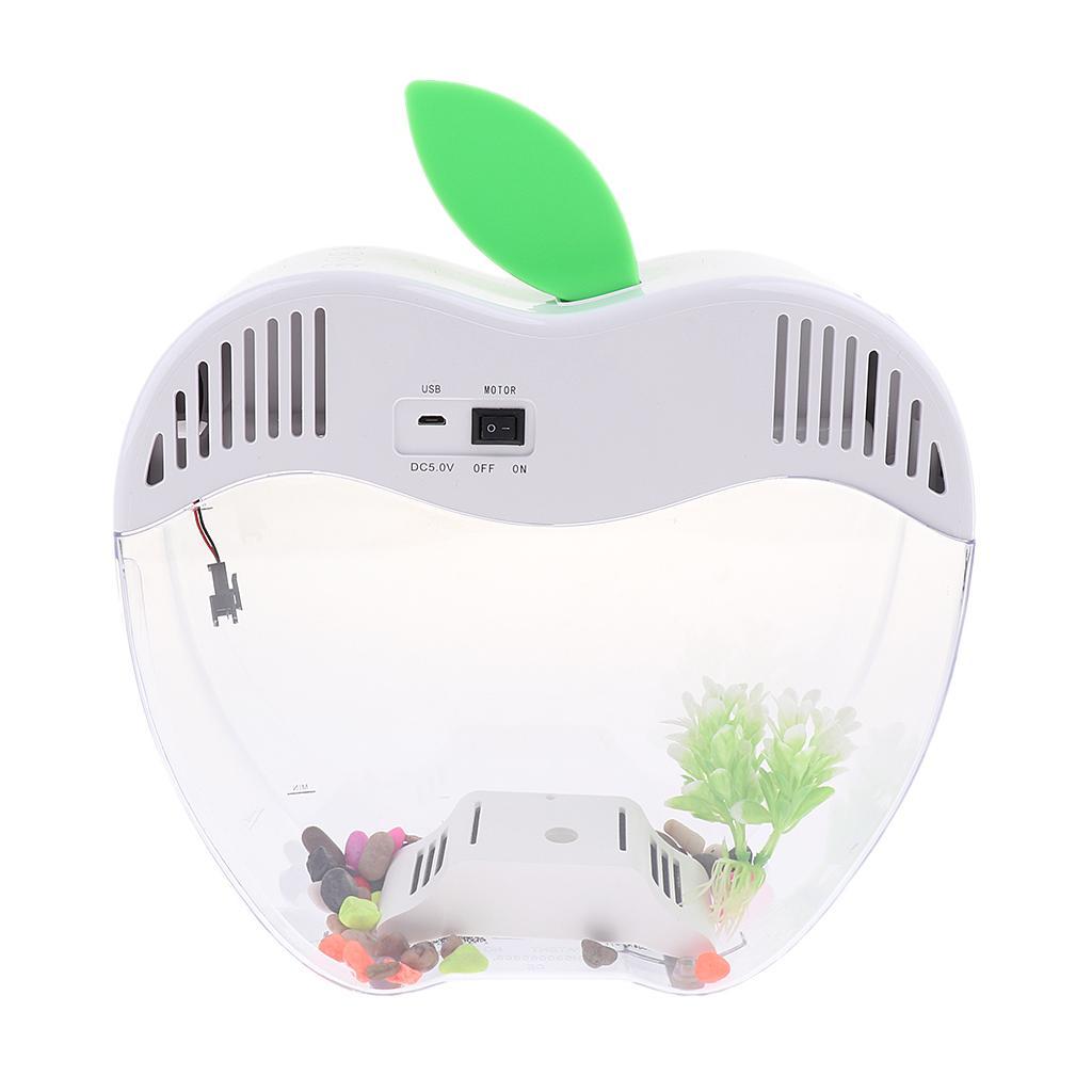 Aquarium USB Mini Desktop Fish Tank Aquarium with LED Light Home Decor