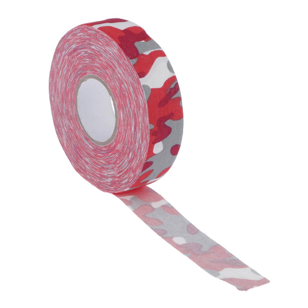 2 Rolls Anti-Skid Wearproof Ice Roller Hockey Stick Grip Tape Red Camo