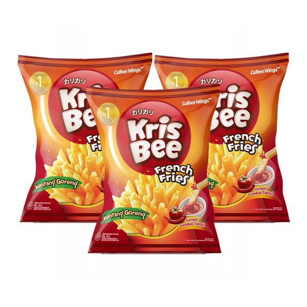 Combo 3 Gói Snack Khoai Tây Kris Bee 30gr - French Fries Snack Kris Bee