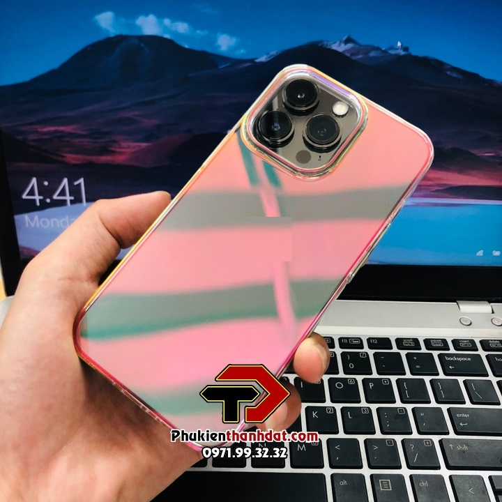 Ốp lưng dành cho iPhone 13 Pro Max chính hãng Memumi Rainbow không ố màu - Hàng nhập khẩu