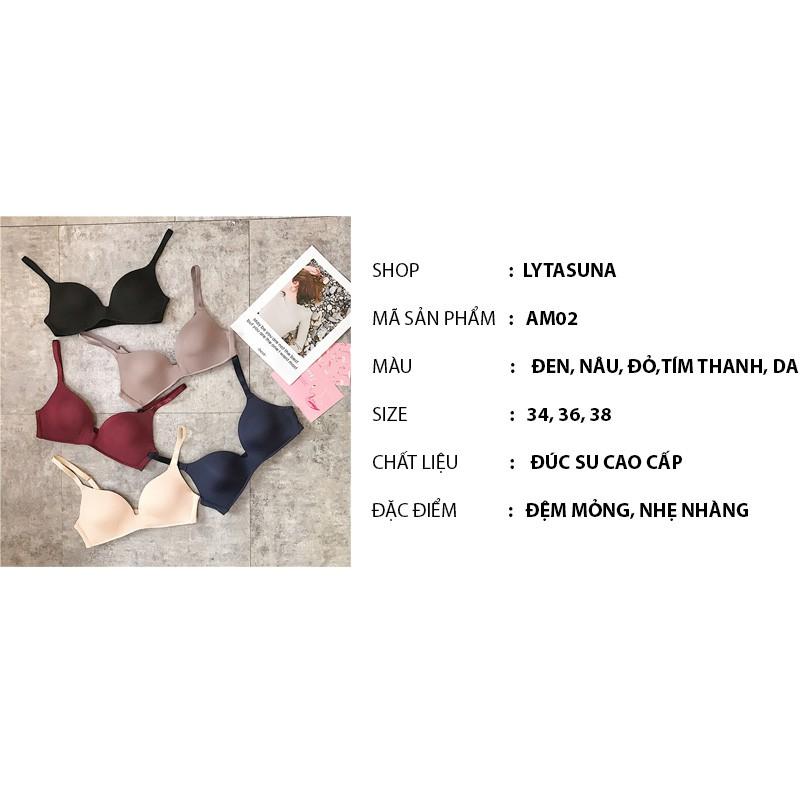 Áo Lót nữ đúc su đệm mỏng không gọng AM02
