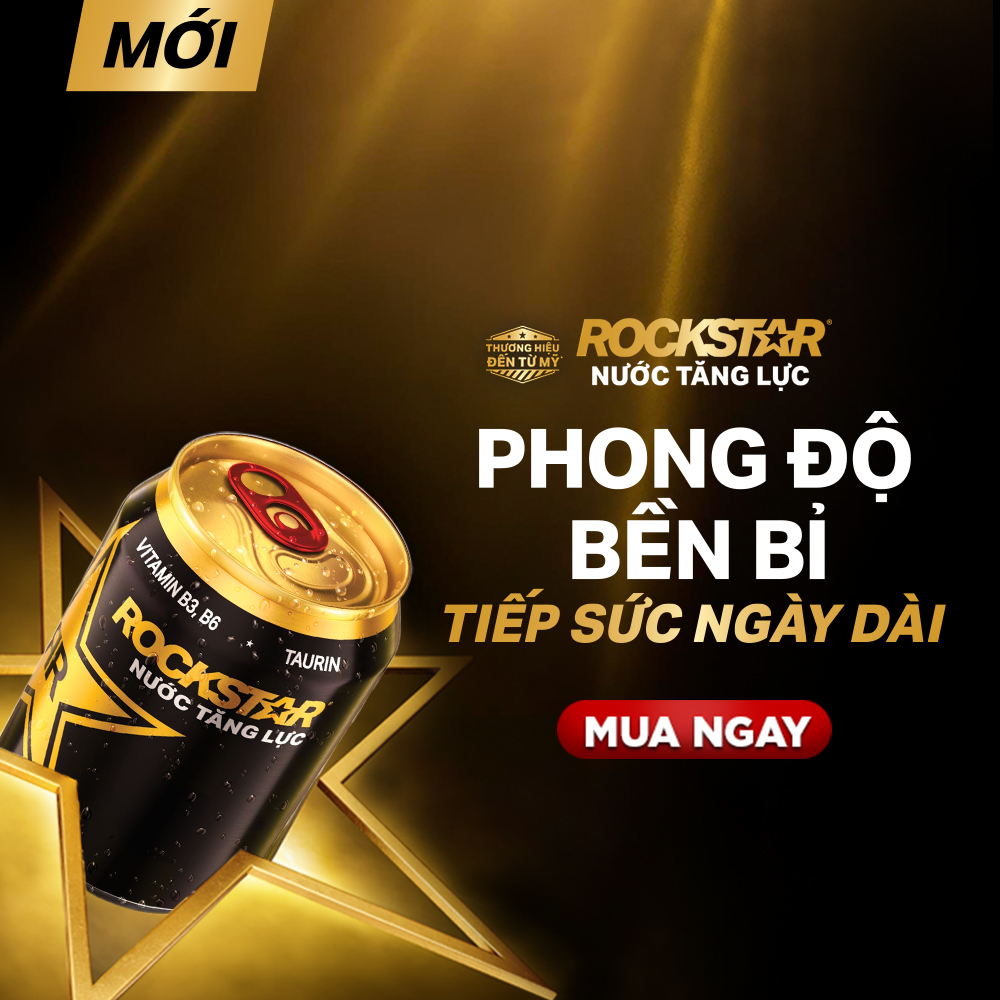 Thùng 24 Lon Nước Tăng Lực Rockstar (250ml/ lon)