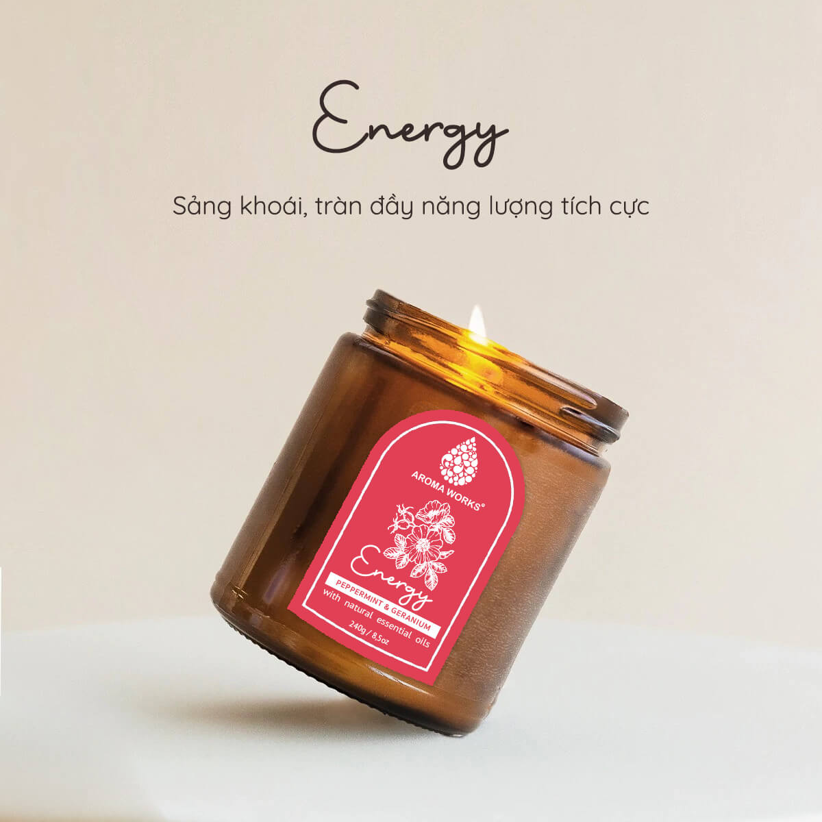 Nến Thơm Thiên Nhiên Aroma Works Aromatherapy Scented Candle - Energy