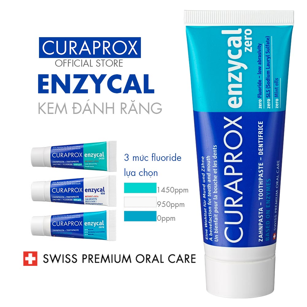 Kem đánh răng Curaprox Enzycal ngừa sâu răng – Enzycal Zero