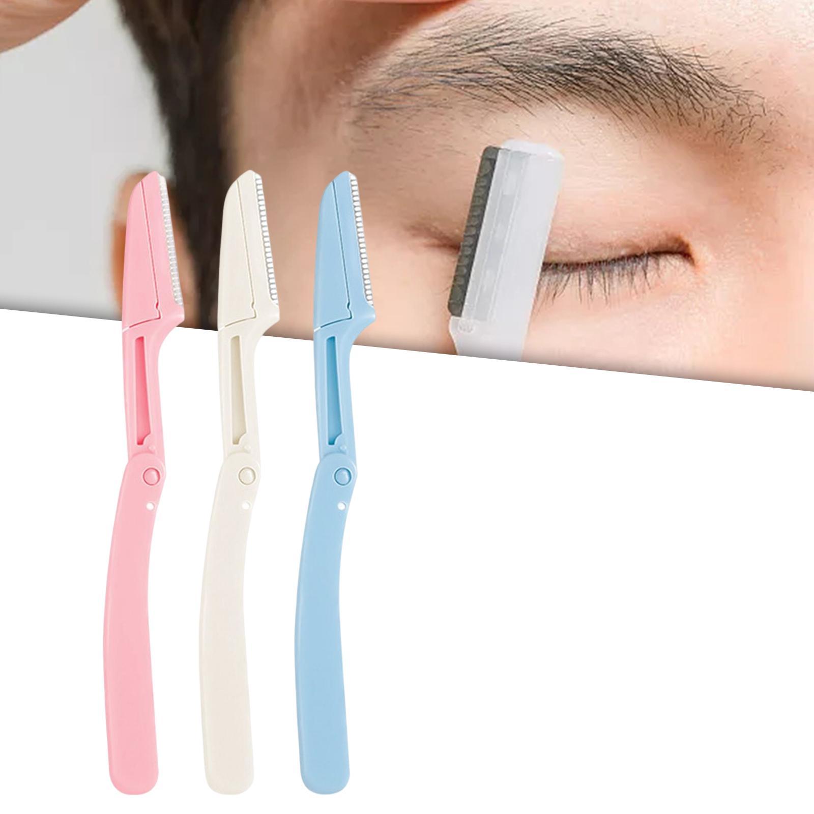 3 Pieces Folding Eyebrow Shaper Handheld Manual Multipurpose for Legs Chin