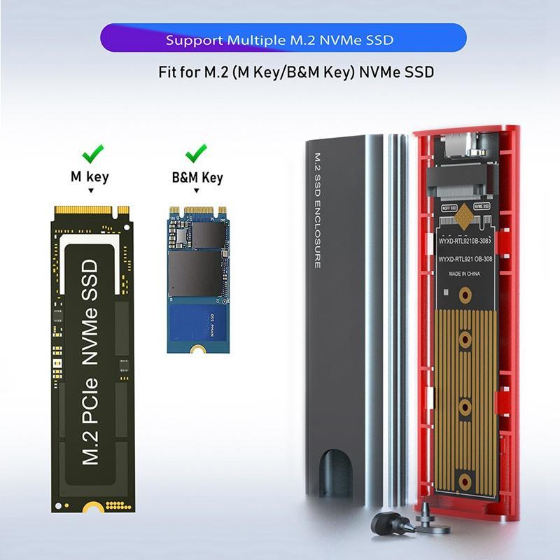 Hộp Đựng Ổ Cứng SSD M2 SSD M.2 Sang USB 3.1 Gen 2 10Gbps NVMe SSD Cho NVMe PCIE Pci-E Key / Key SSD