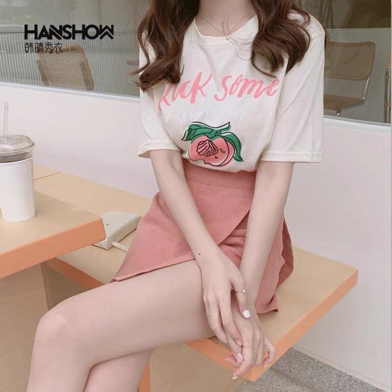 Đào áo cotton mix chân váy