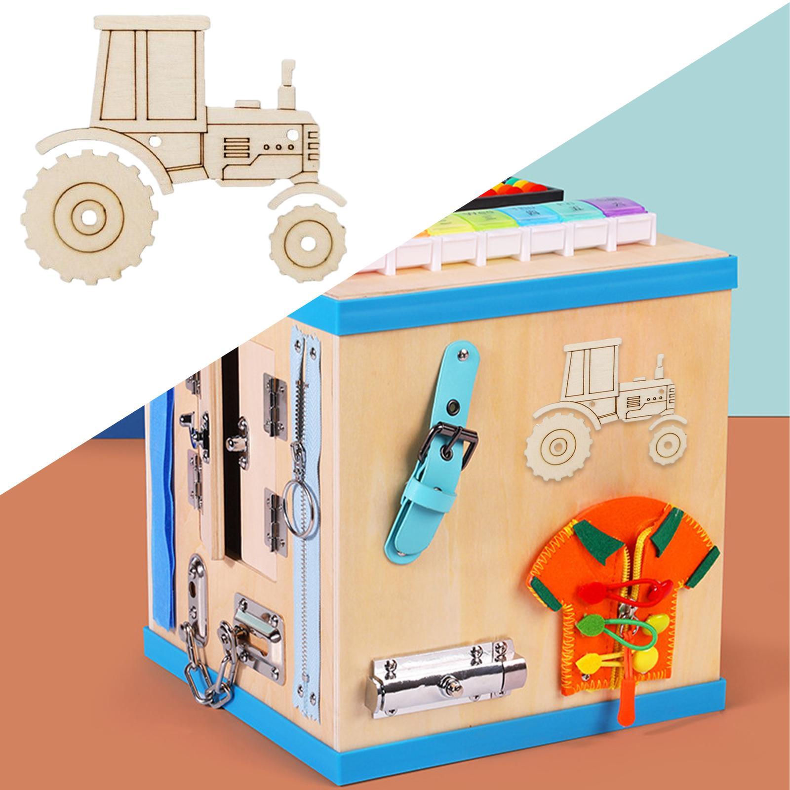Sensory Board Accessories Car Cognition Toy Game for Kids Boy Birthday Gifts