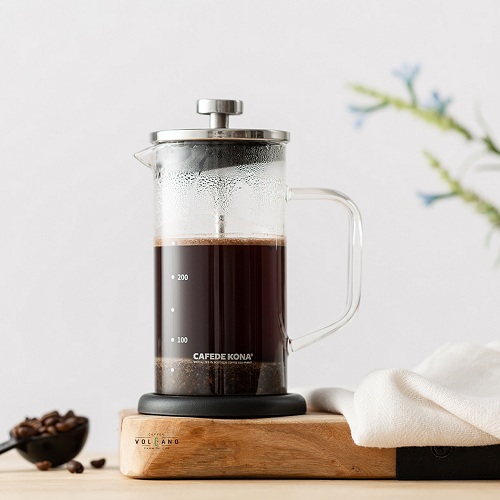 Bình pha French Press thuỷ tinh Cafede Kona