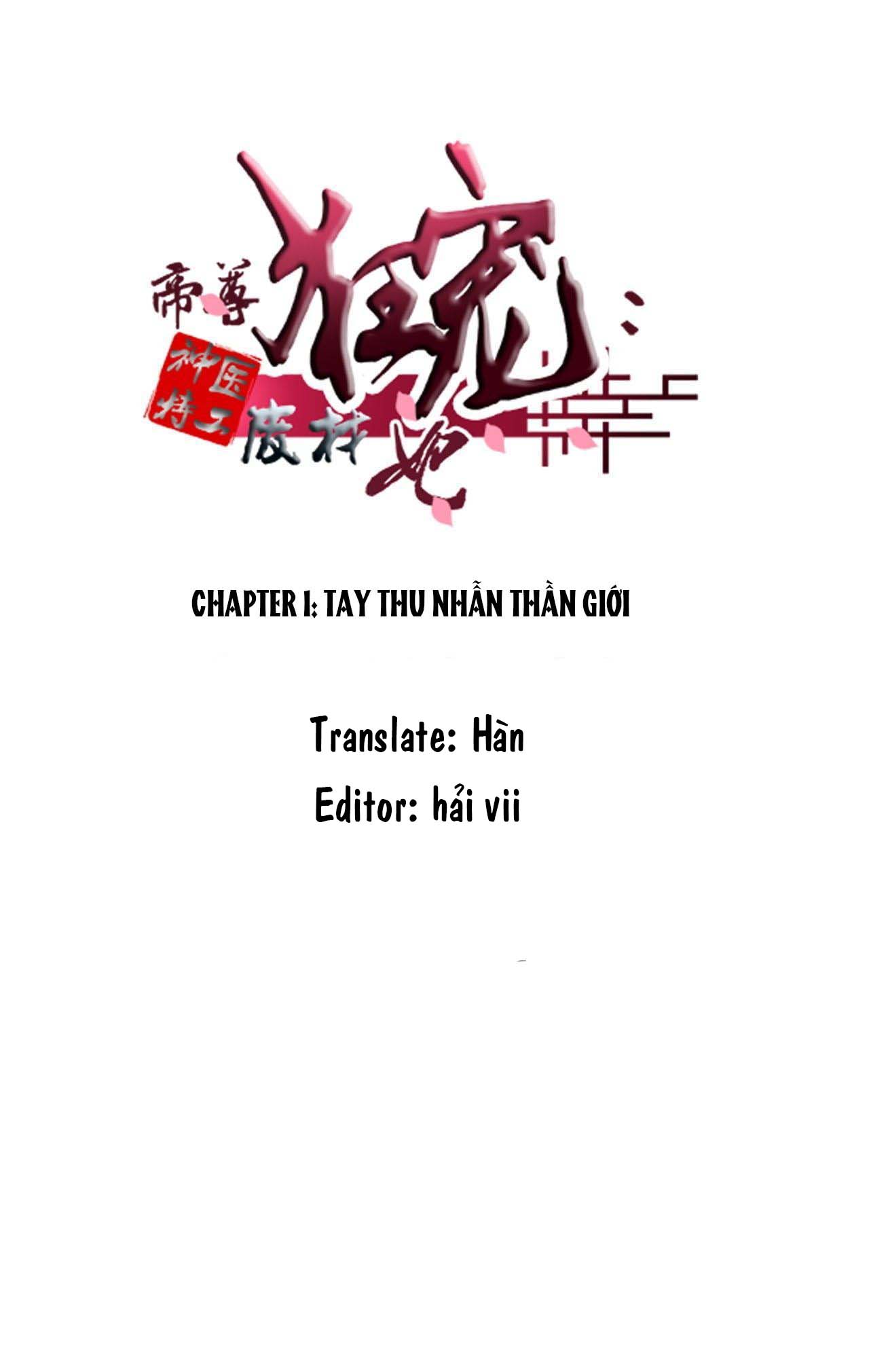 đế tôn cuồng sủng: đặc công thần y phế vật phi chapter 1 1