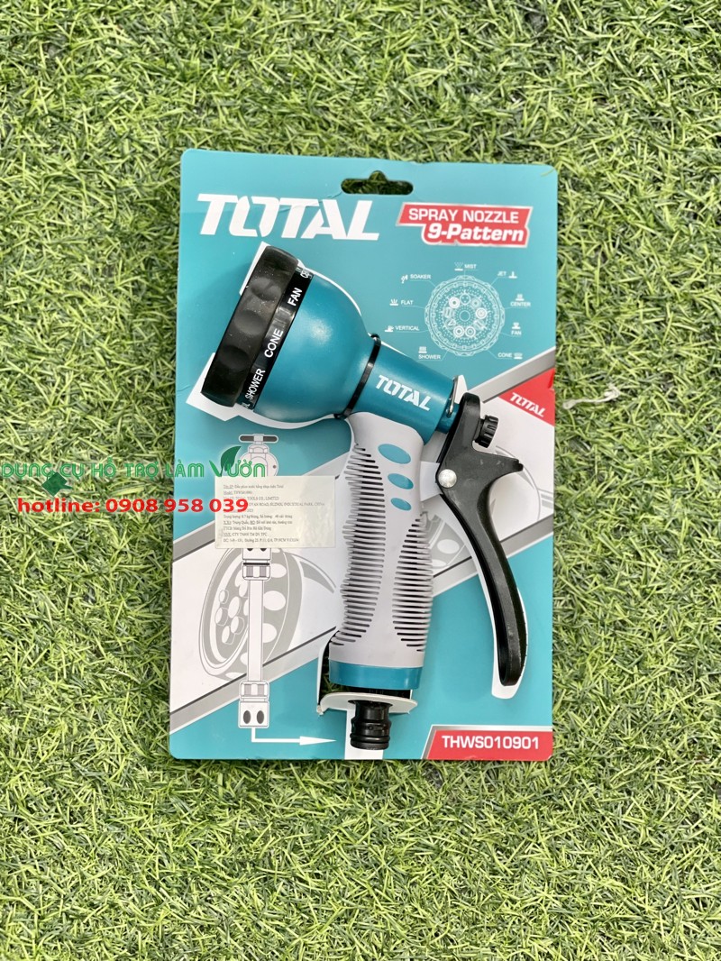 Vòi xịt tưới cây Total 8 cấp độ tưới , chuyên dùng làm vườn, xịt sân nhà , rửa xe, tưới cây nhiều lựa chọn khác nhau