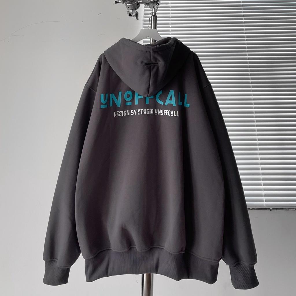 Áo Khoác Nỉ Unoffcall Form Unisex Chất Nỉ Bông Nón 2 Lớp, Áo Khoác Hoodie Zip 3 Màu Nam Nữ Ulzzang Unisex - Áo khoác nỉ mũ form rộng nỉ bông dày dặn cotton mềm mịn