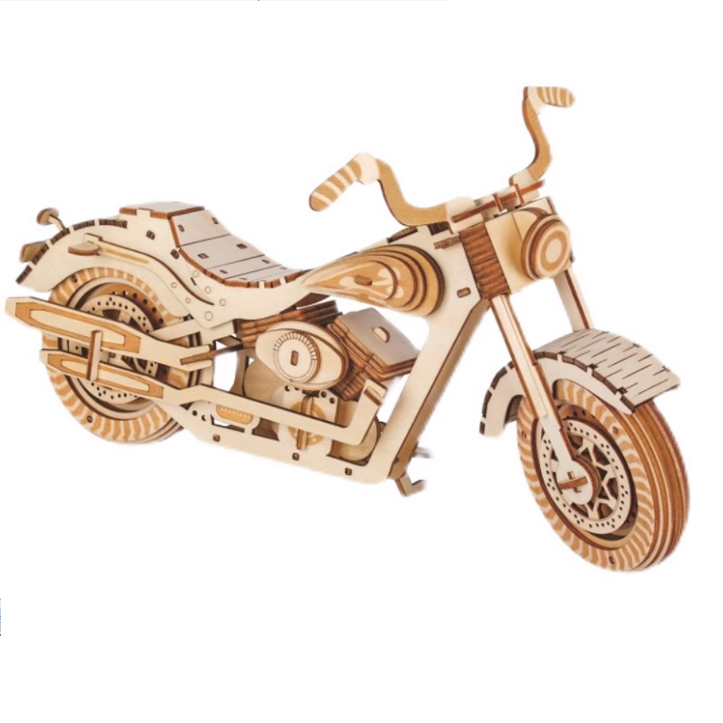Đồ chơi lắp ghép gỗ 3D Mô hình Xe Motor Dyna Harley XB-G004 Laser