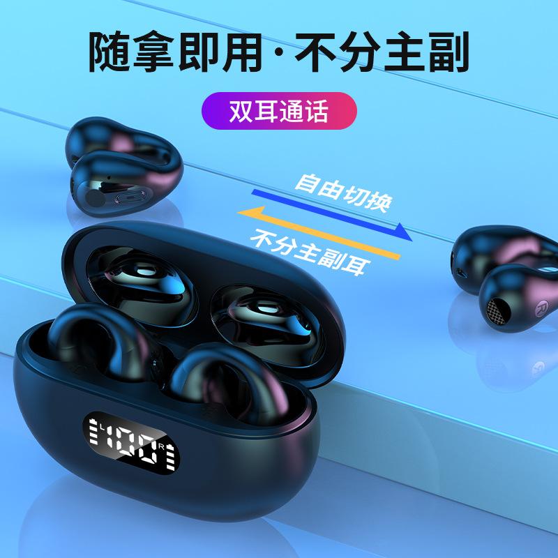 Đảm bảo chất lượng Sản phẩm mới Tai nghe dẫn truyền qua xương không dây R15 Không nhét trong tai, không đau, có thể đeo được, tai nghe Bluetooth giảm tiếng ồn 5.3