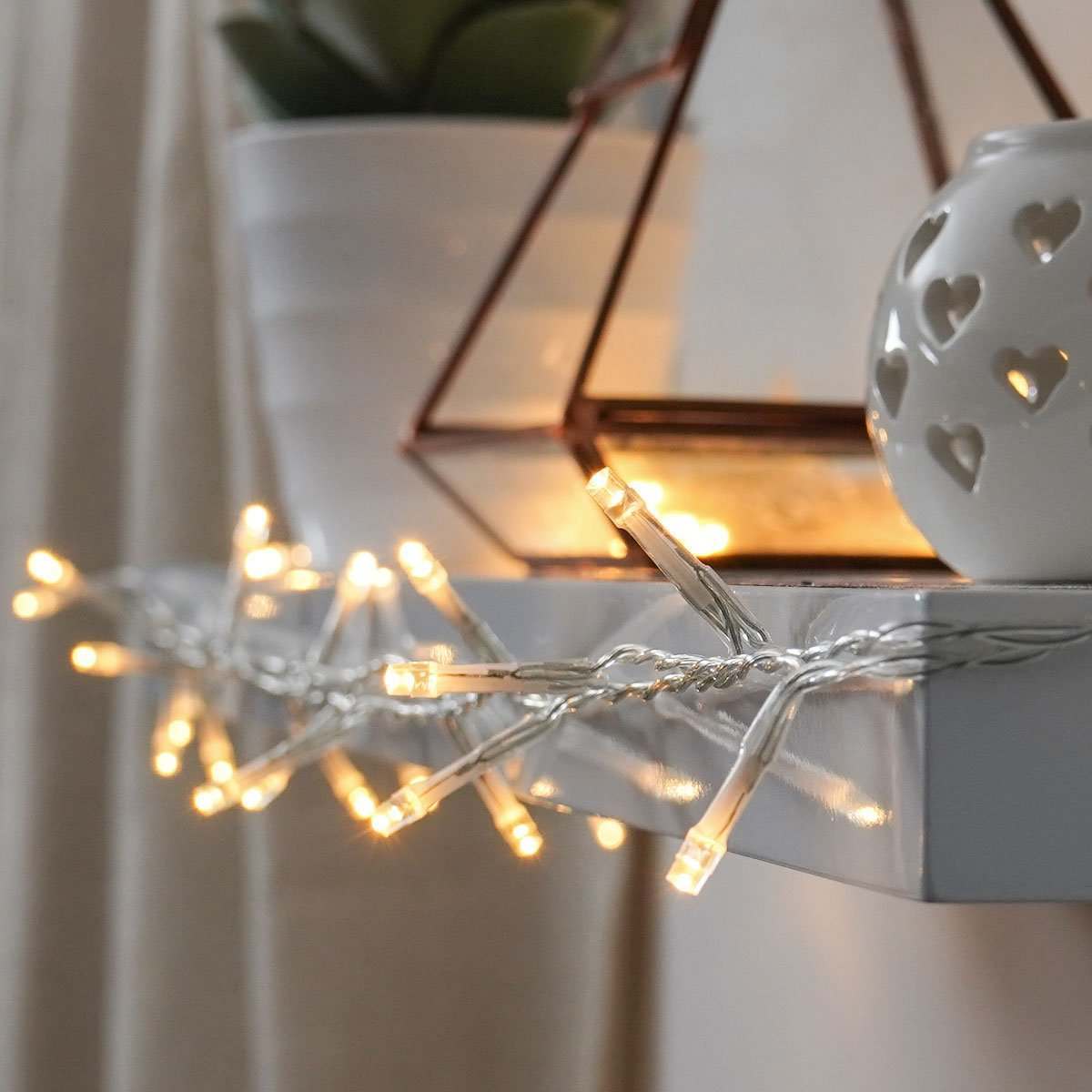 Dây Đèn LED Đom Đóm Fairy Light Trang Trí Ngoài Trời Chống Nước, Nhiều Chế Độ Sáng