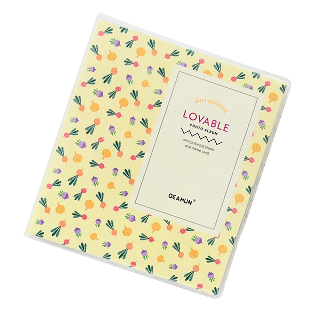 64 Pockets Photo Album for   Mini 8, 9 7s 50 90 Film - , 110X140X40mm Yellow