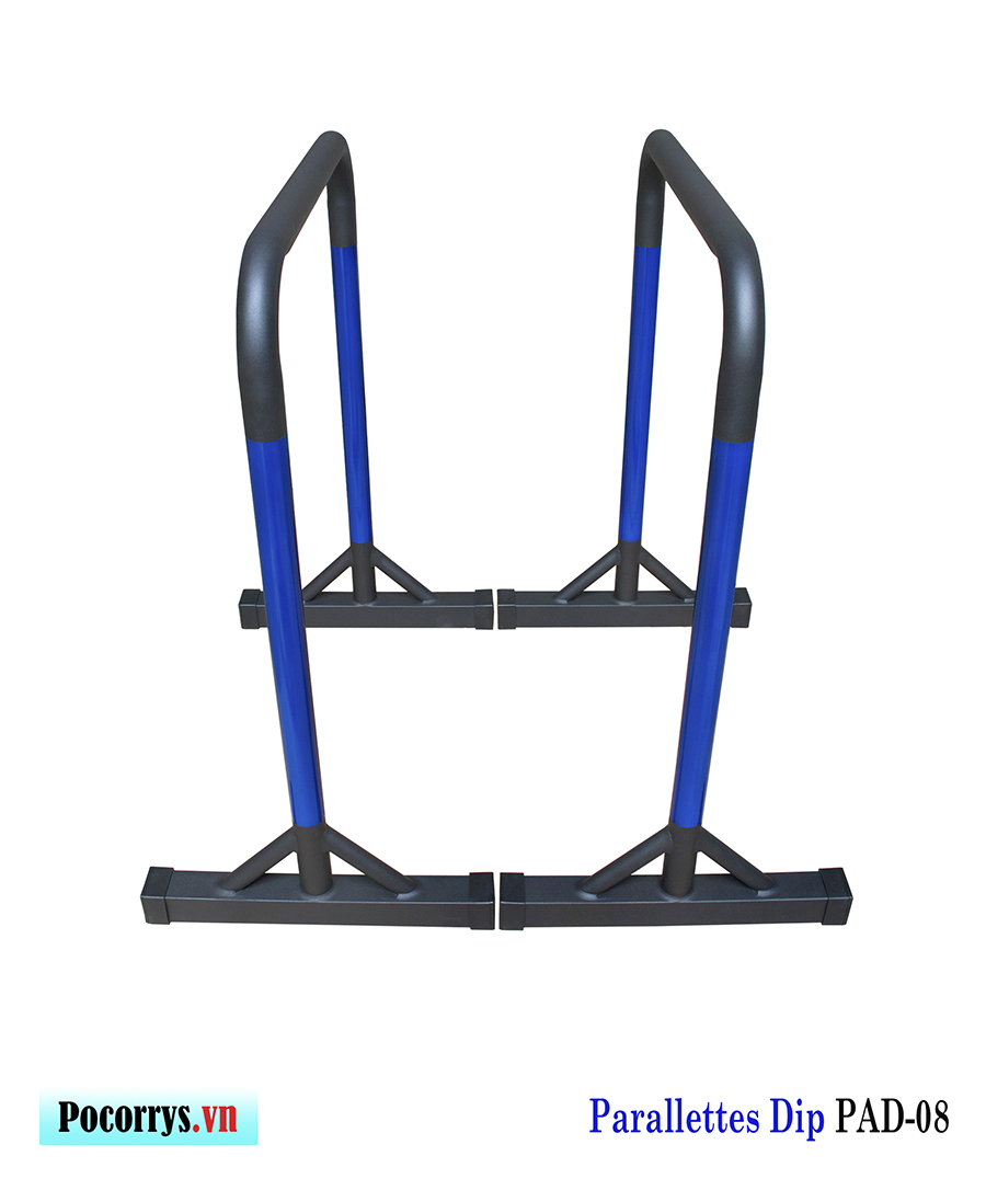 Xà kép Parallettes Dip cao 90cm, Pocorrys PAD-08, Màu đen xanh