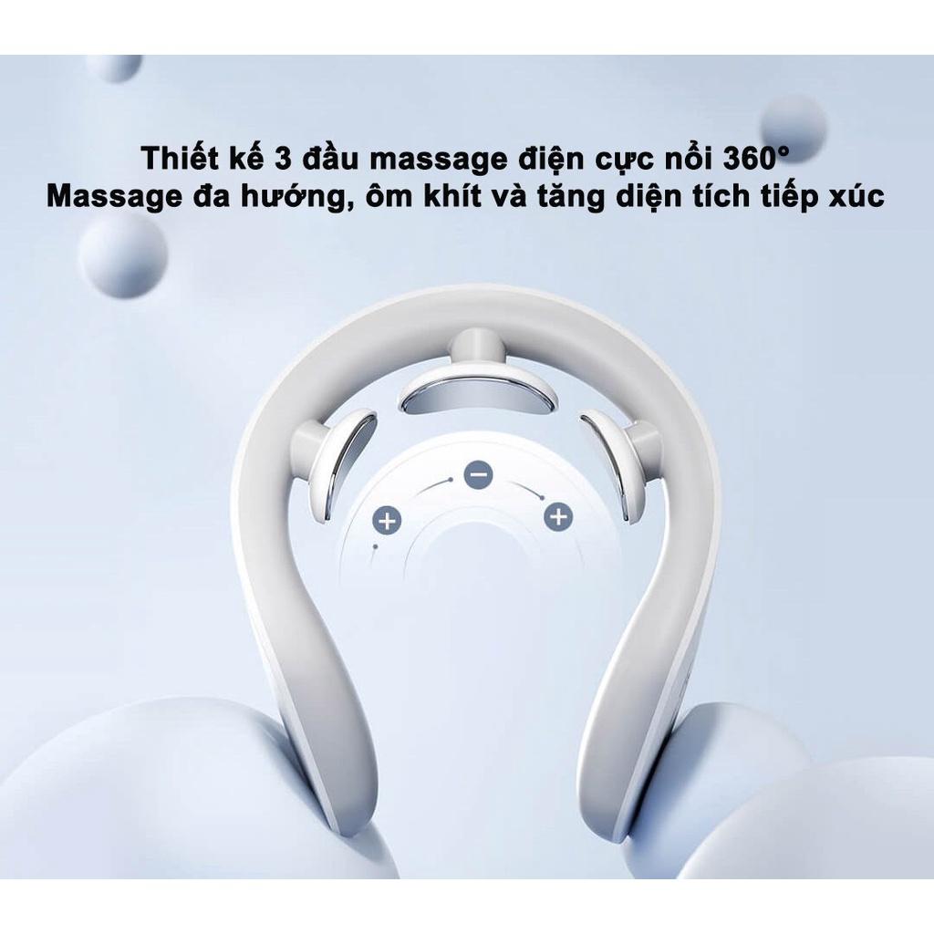 Máy massage cổ Jeeback G20 phiên bản 2023 cho người làm văn phòng sử dụng sóng EMS, có điều khiển và kết nối app