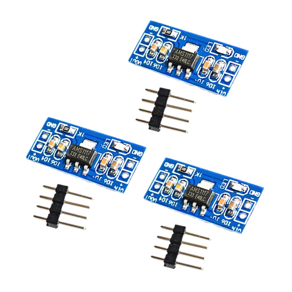 3pcs DC 4.75-12V to 3.3V Power Supply Module AMS1117 800MA