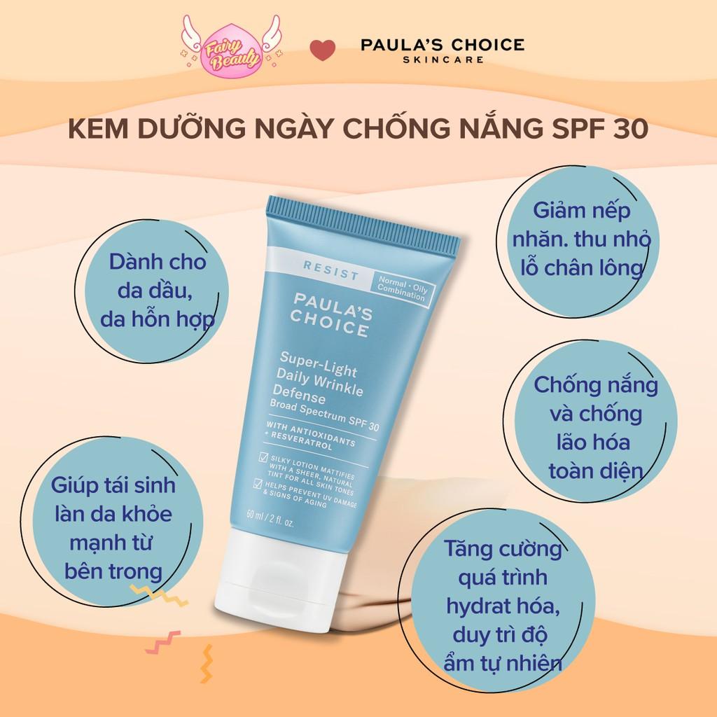 Hình ảnh Kem Chống Nắng Vật Lý Cho Da Dầu Lão Hóa Paula's Choice Resist Super - Light Daily Wrinkle Defence 60ml (Mã 7760)