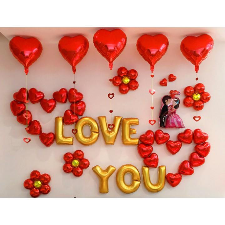 Bộ Trang Trí Cô Dâu, Chú Rể Chữ Love You