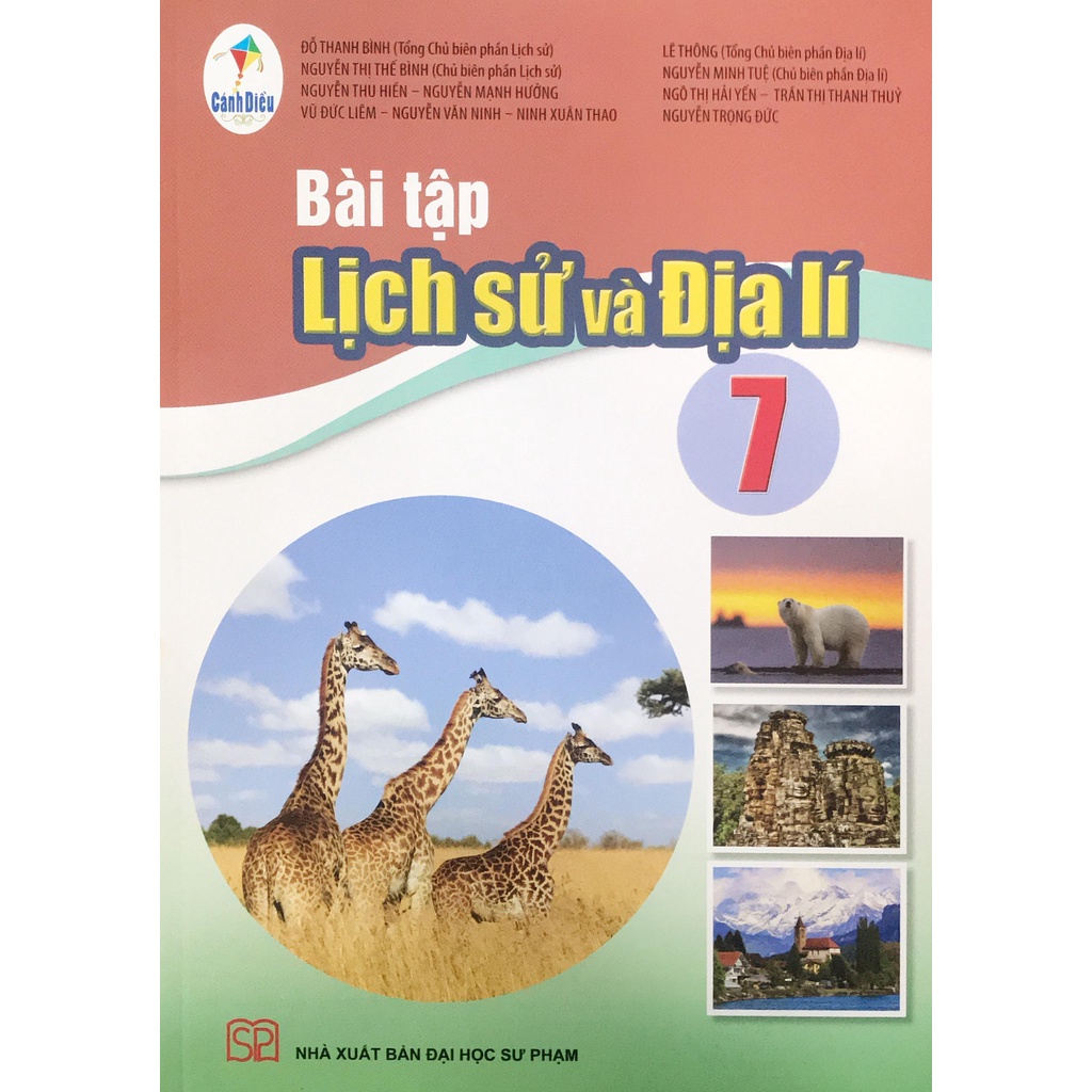 Sách - Bài Tập Lịch Sử và Địa Lí 7 (Cánh Diều) (2022) và 2 Tập Giấy Kiểm Tra Kẻ Ngang xanh