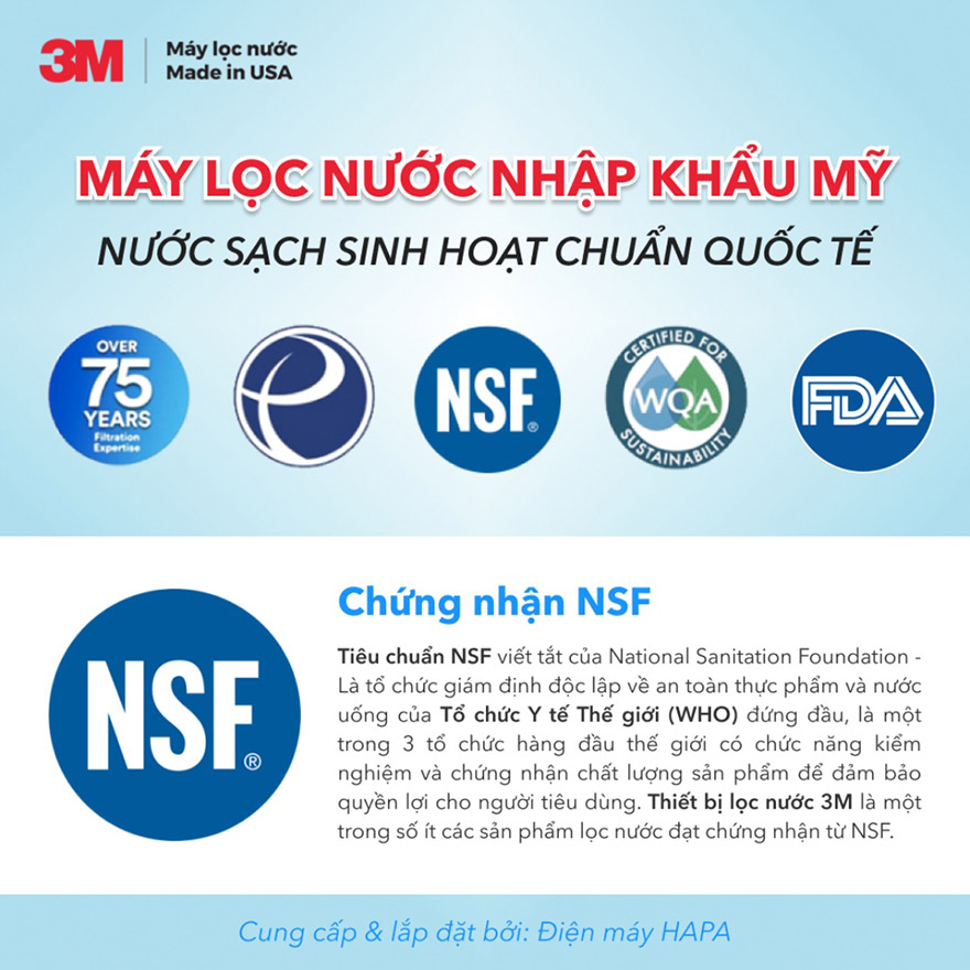 Máy Lọc Nước Tổng 3M AP102T-420 Không Điện Không Nước Thải, Nước Sạch Sinh Hoạt Chuẩn Mỹ - Hàng Chính Hãng 3M, Nhập Khẩu Mỹ