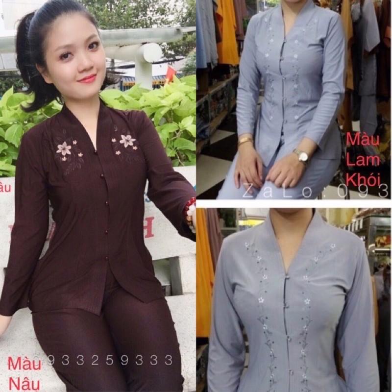 ĐỒ LAM ĐI CHÙA PHÁP PHỤC PHẬT GIÁO Thun Bà Lai