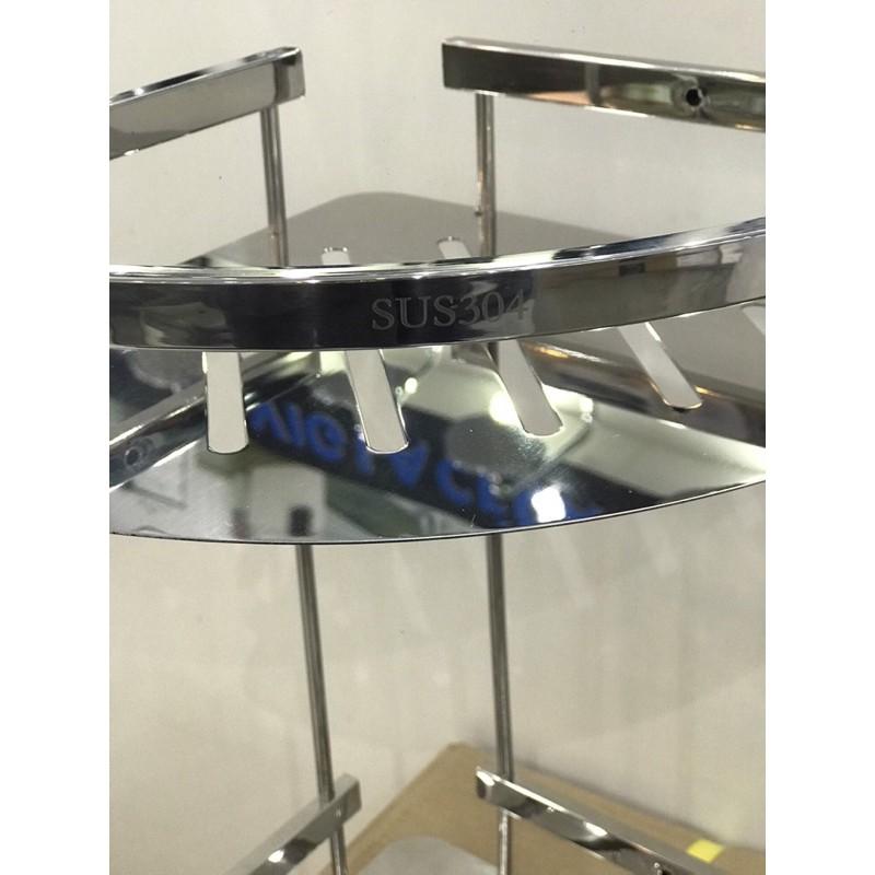 Kệ góc inox sus 304 2 tầng